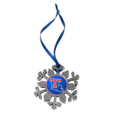 LINKSWALKER LinksWalker LW-CO3-LTU-SFO Louisiana Tech Bulldogs-Snow Flake Ornament LW-CO3-LTU-SFO